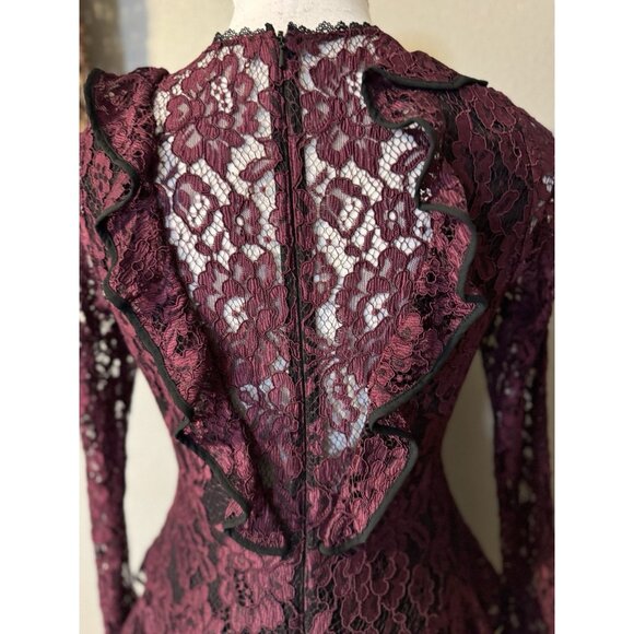 ALEXIS Tracie Dress M Medium Lace Long Sleeve Tiered Ruffle Whimsigoth $525 - Picture 11 of 16